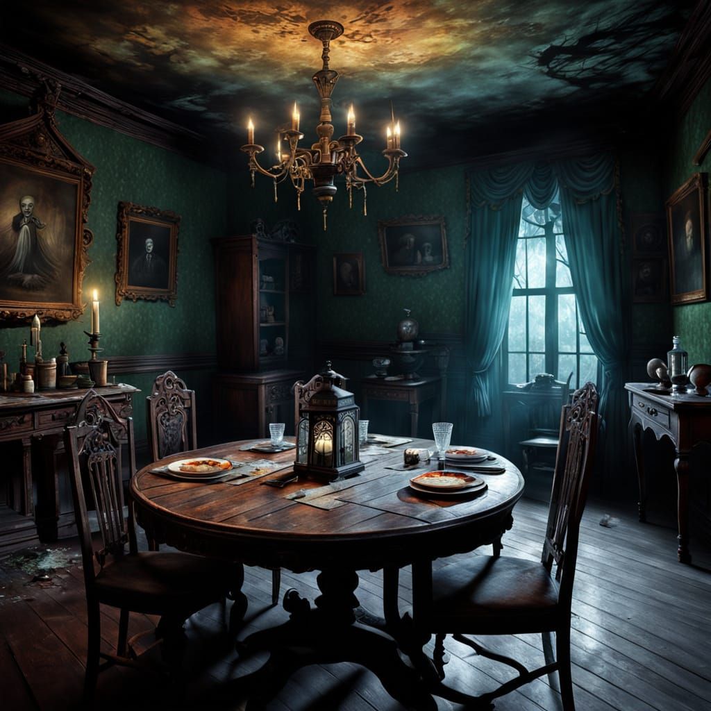 Ethereal Encounter in a Haunted Manor