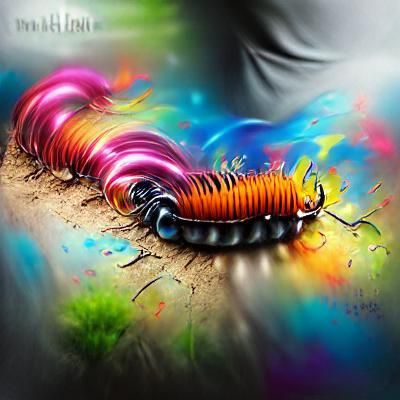 Detailed Millipede Close-Up: Arthropod Anatomy