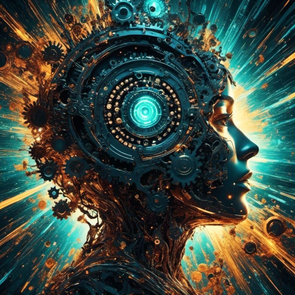 Gears Silhouette Logo for Instagram Profile