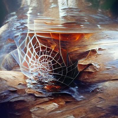 Spider Web Oil Painting in Gurney Style