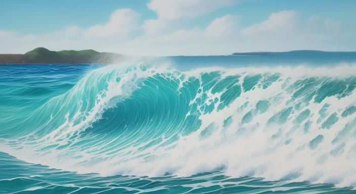 Realistic Wave Crashing on a Sandy Beach