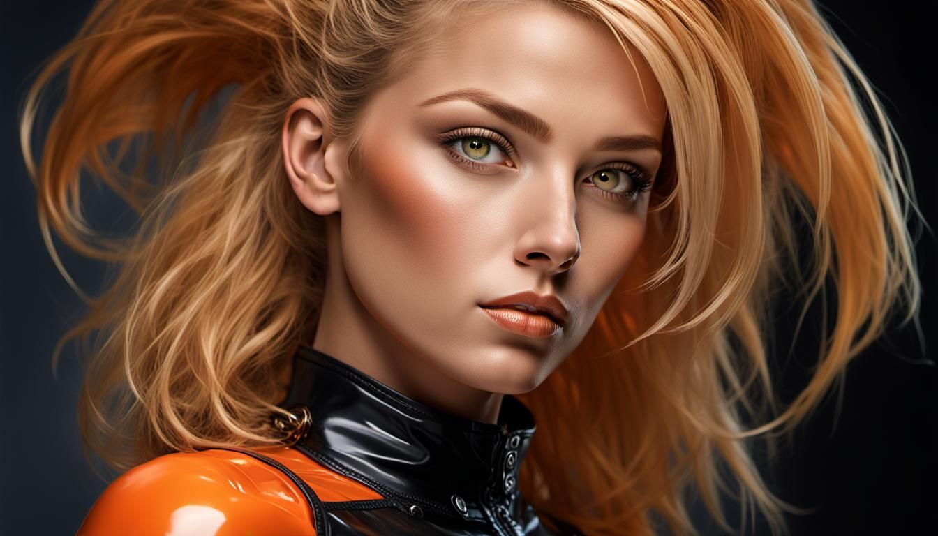 Jannine, has a blonde hair