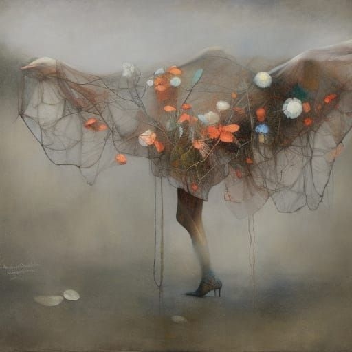 Watercolor Ballerina Double Exposure Collage