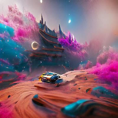 Detailed Space Drift Matte Painting in 8K