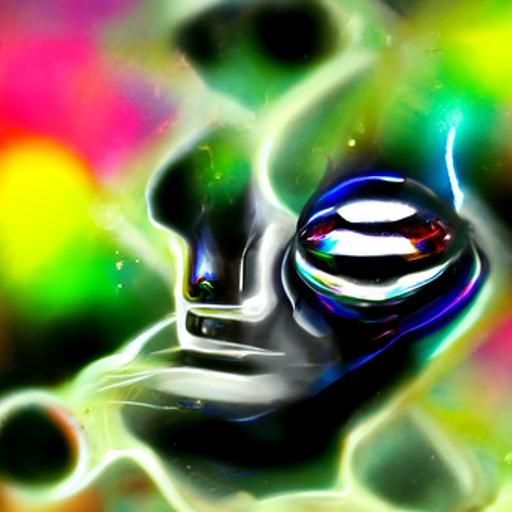 Holographic Astral Cosmic Illustration in Mixed Media