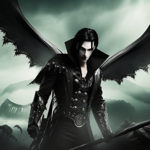 Realistic Dark Fantasy Vampire Portrait in 8K