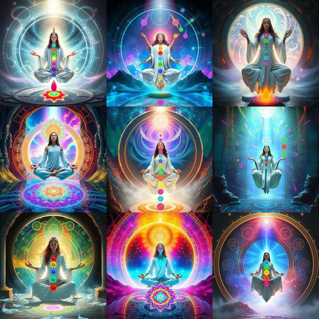 Goddess Meditating in Dimensional Gateway