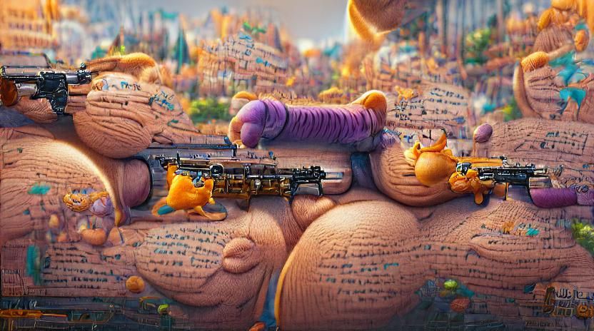 Garfield's Soliloquy: A Hyperrealistic Digital Masterpiece