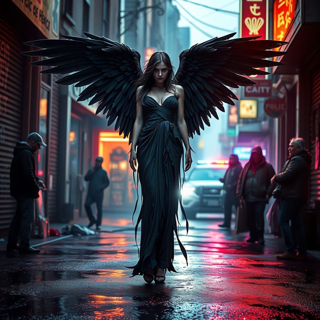Dark Angel in the Shadows: A Study in Urban Strength