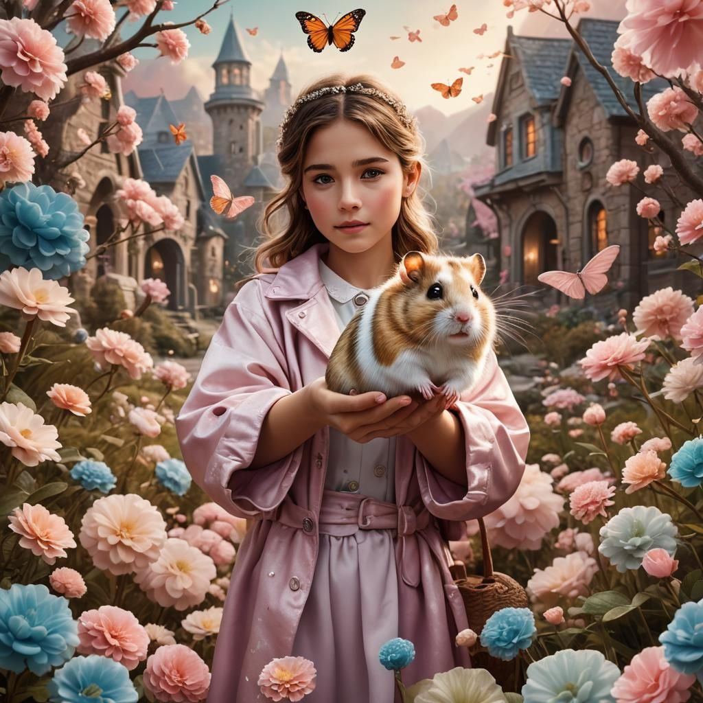 Enchanting Hamster Fantasy in 3D Illustration