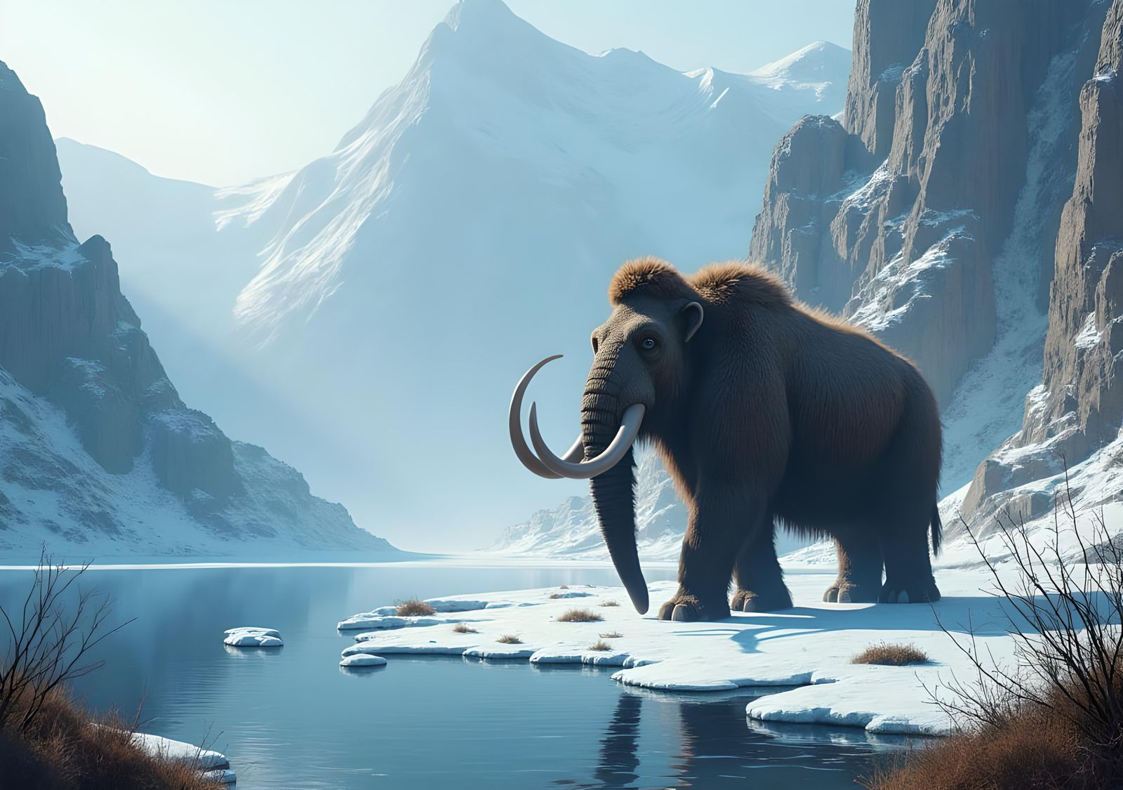 AI Generated Image of a Glacial Ice Age