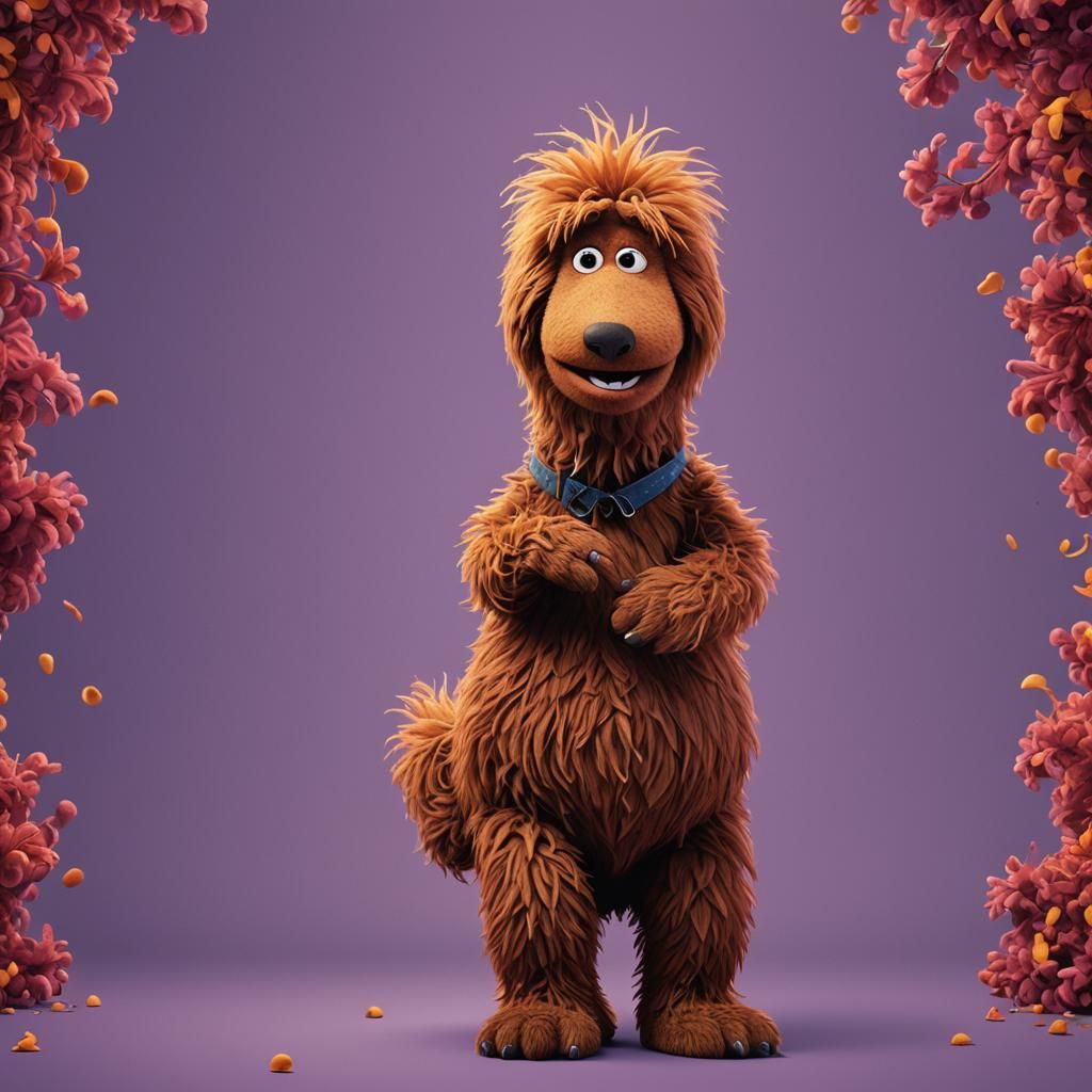 Mr. Snuffleupagus: Pixar-Style 3D Digital Art