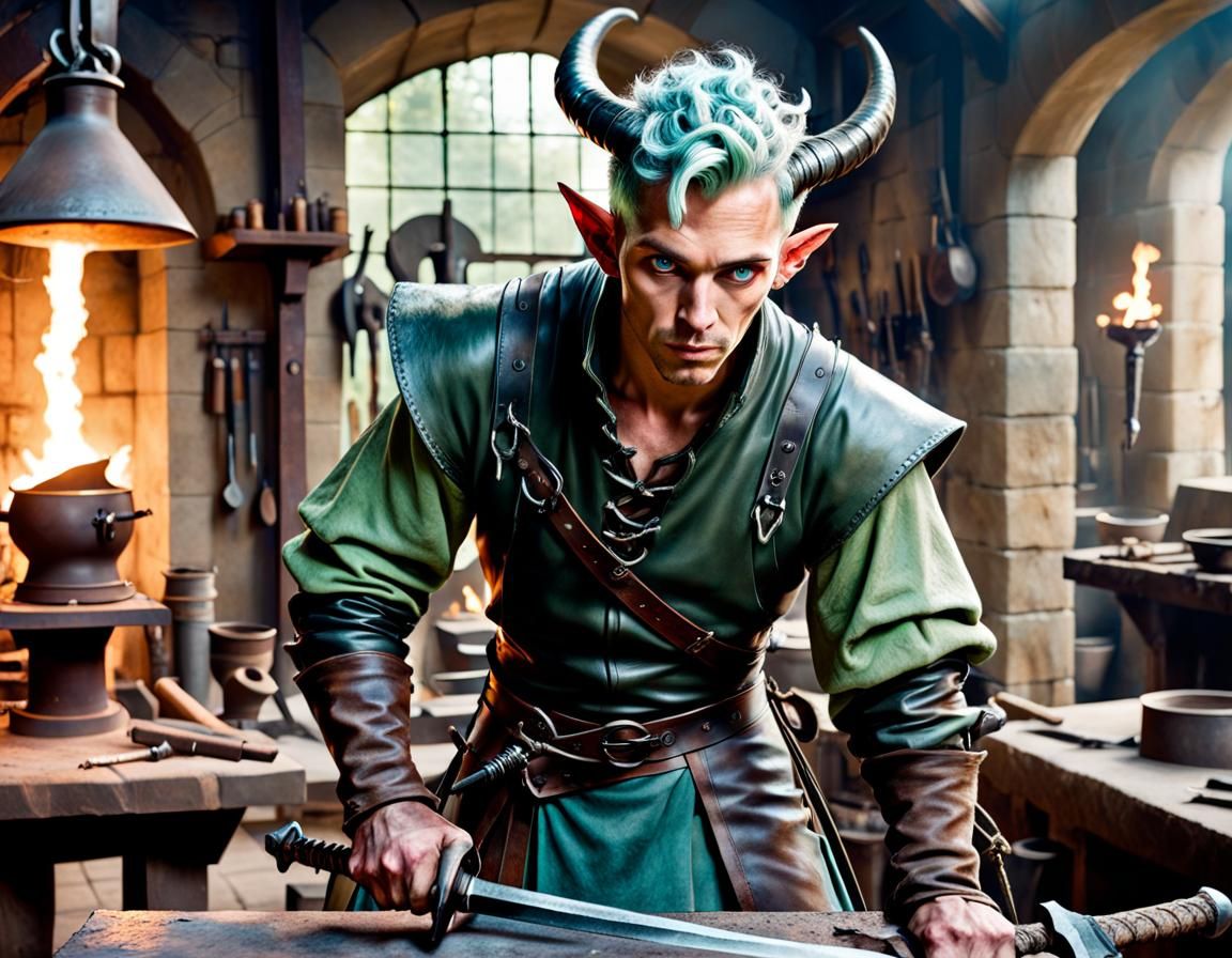 Thyrreus, the Blacksmith - not happy about the disturbance