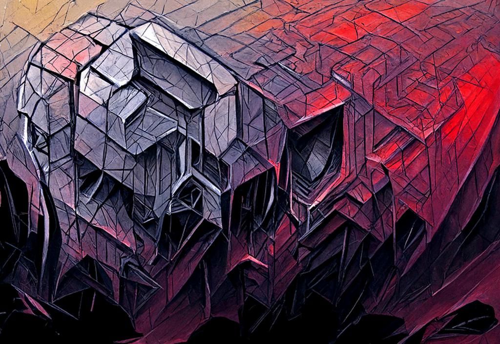 Geometric Techno: Cyberpunk Fantasy in Cel-Shaded Style