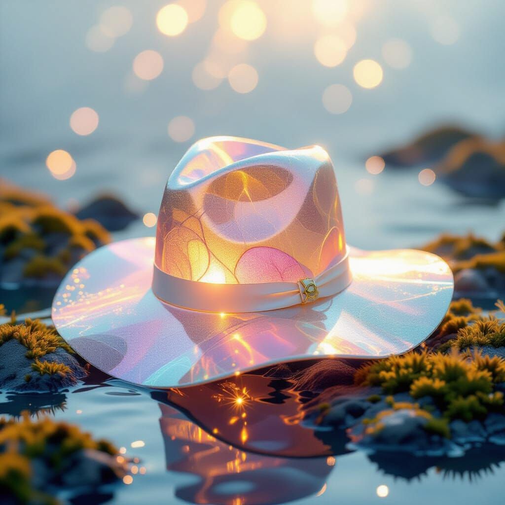 Luminous Sea Glass Hat in Radiant Colors