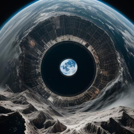 Hyperrealistic View of Hell from Space