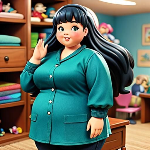 Plus Size Action Figure Doll in Toy Room