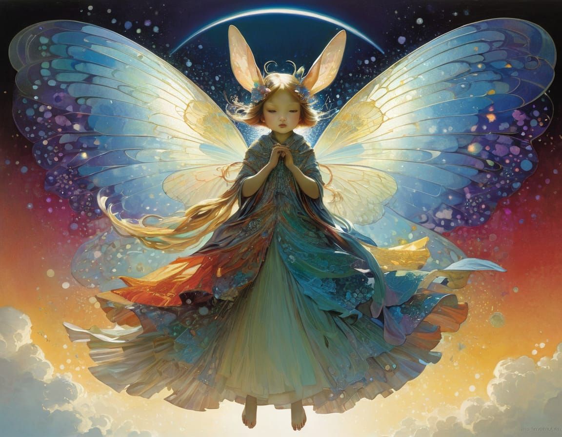 Ethereal Fairy Wings in Vibrant, Moody Colors