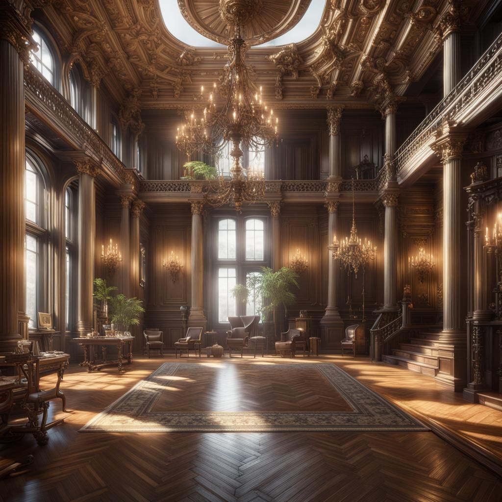 Gilded Age Mansion: 3D Game Cinematic Render