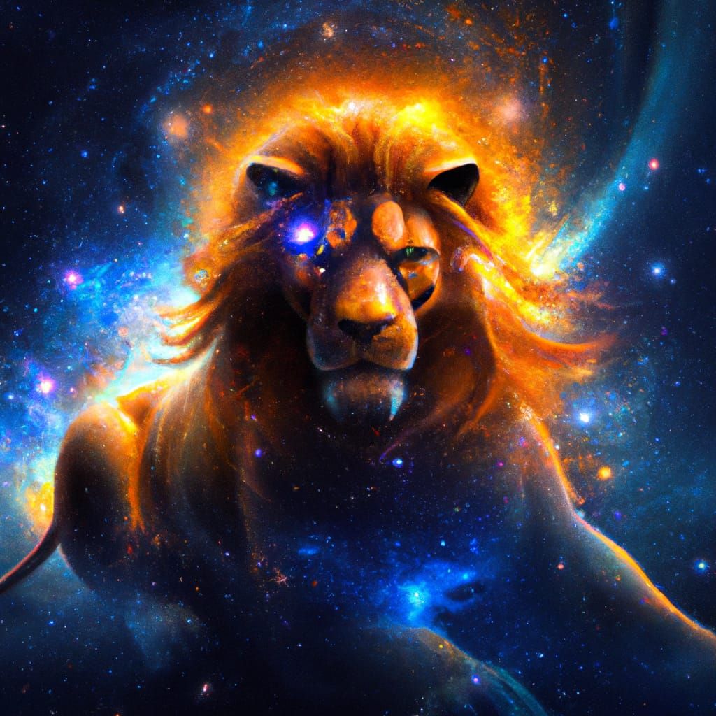 Galactic Lion Constellation in Deep Space