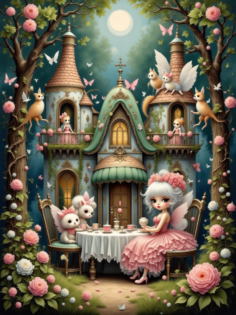 Hello Kitty's Rococo Fairy Tea Party