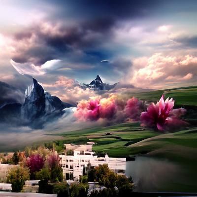 Dramatic Storm Clouds in Abstract Style