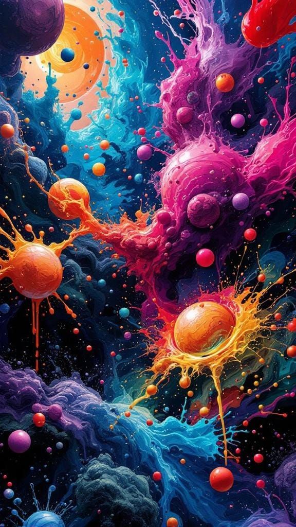 Abstract Digital Art in Futuristic Style