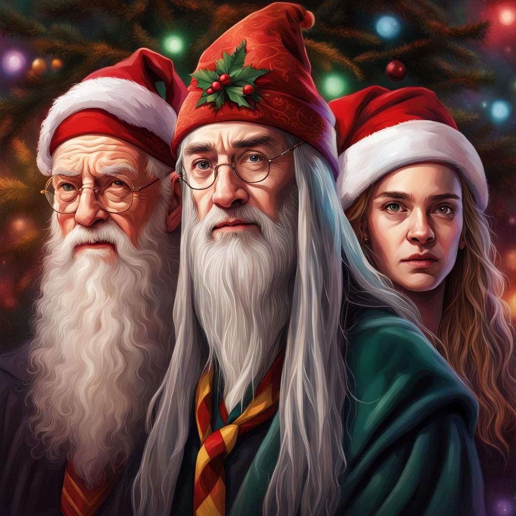 Harry Potter Characters Celebrate Christmas: Hyperrealistic ...