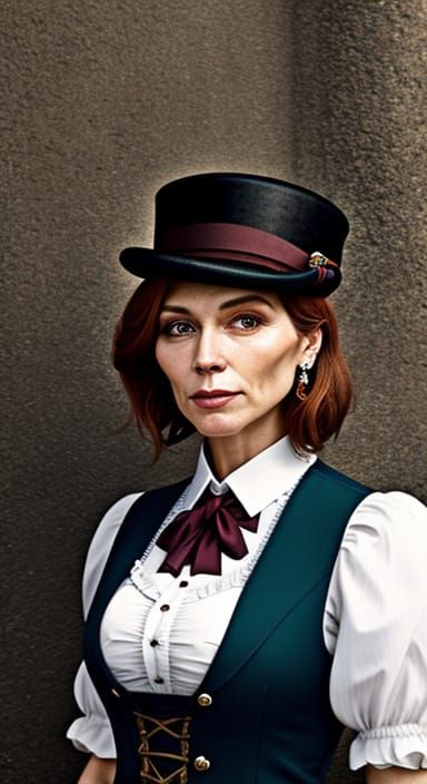 Lady in Oktoberfest Regalia in Brazilian Baroque Church