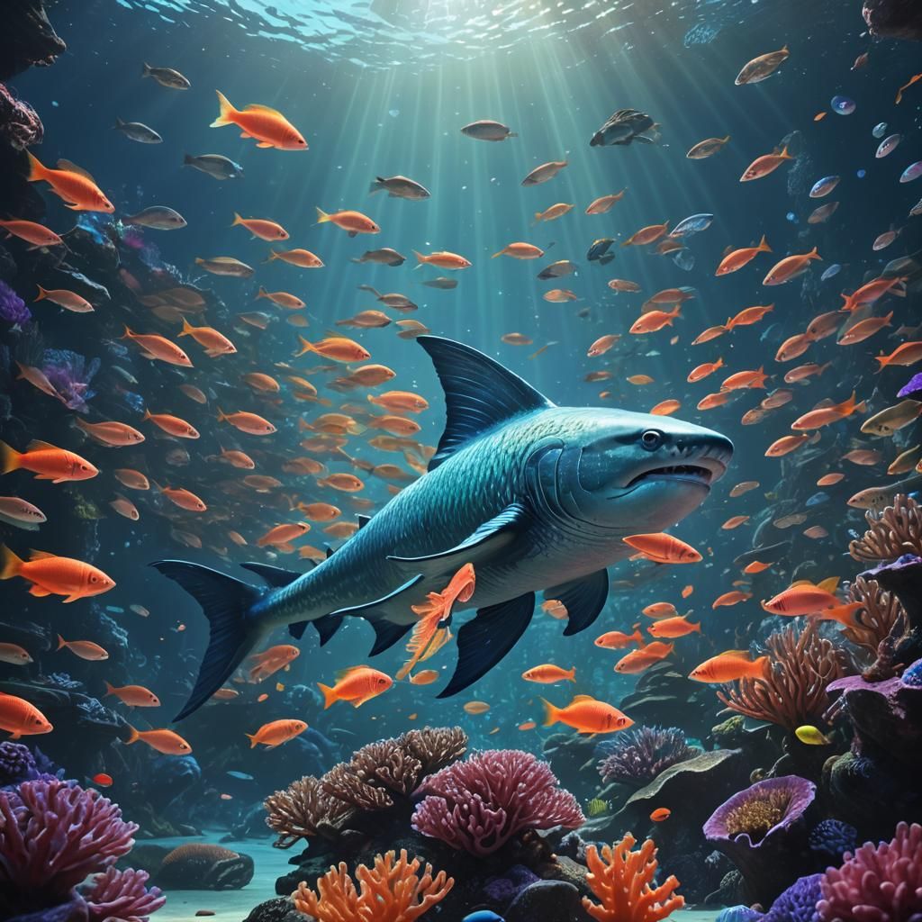 The Meg in Mystical Underwater World