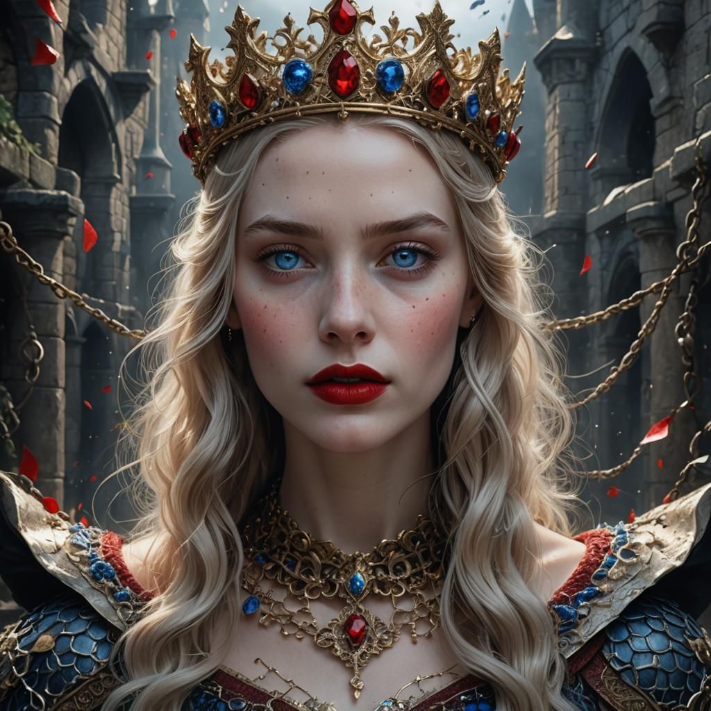 Medieval Queen: Hyperrealistic Portrait in Fantasy Art Style