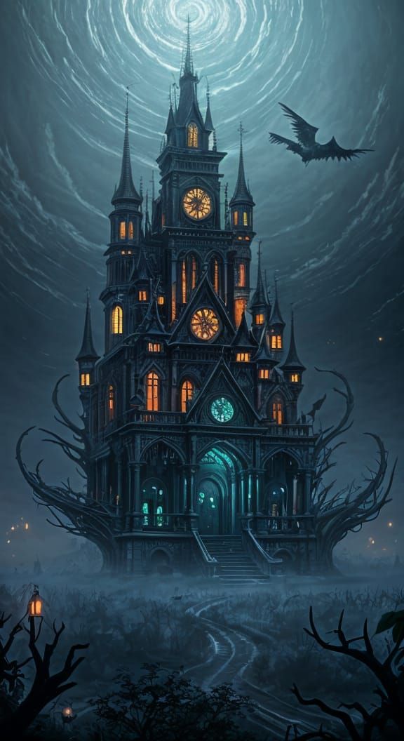 Old Church & Haunting Graveyard, Creepy Vines & Mystical Flying Bats 🦇⛪️🪦