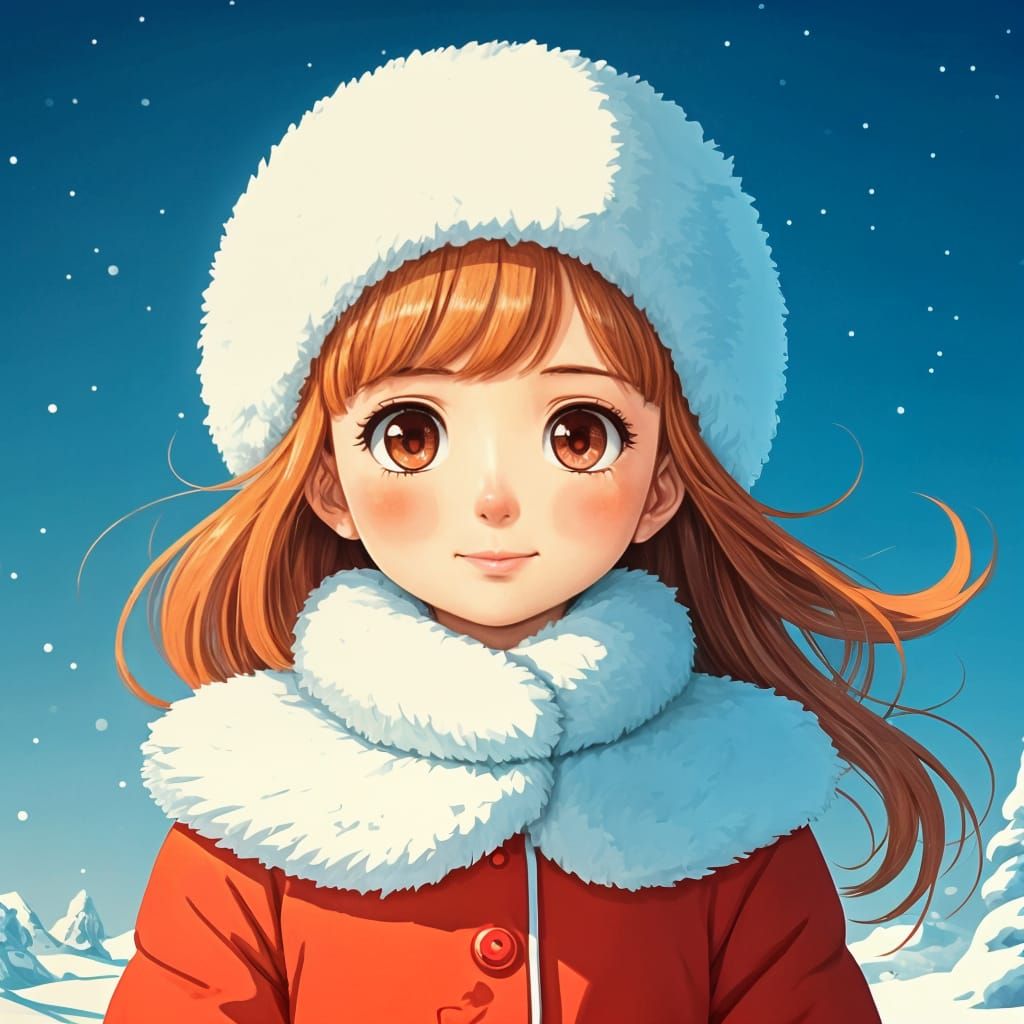 Girl On A Winter Day 2