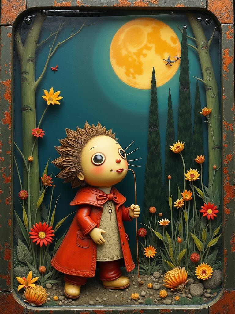 B is a B Filled with Otherworldly Life Charred and Rusty Row...