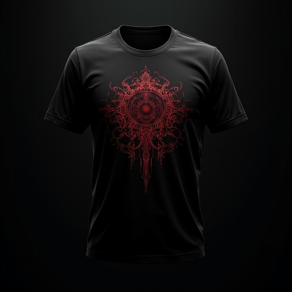Gothic Logo on Grind Brand T-Shirt in Unreal Engine