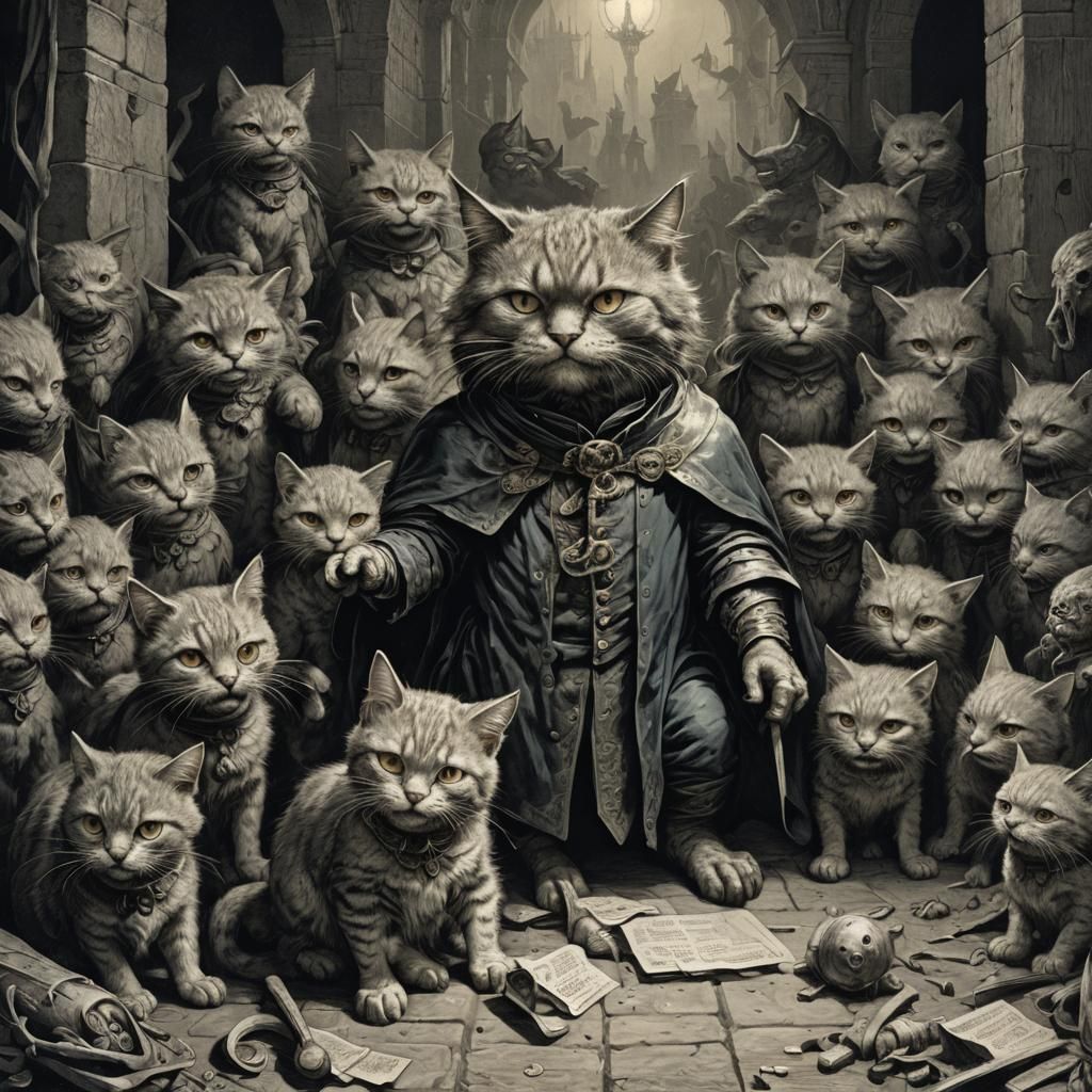 Cattywompuss in the Style of Gustave Doré