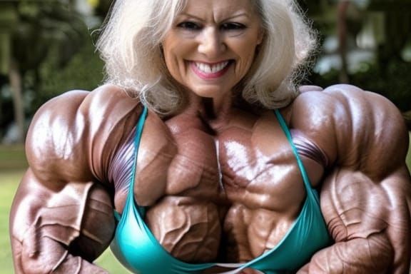 Muscular Bodybuilder Grandma with Ripped Physique