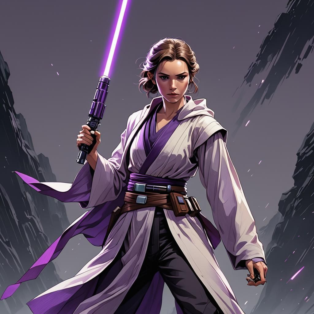 Star Wars Jedi with Purple Lightsaber