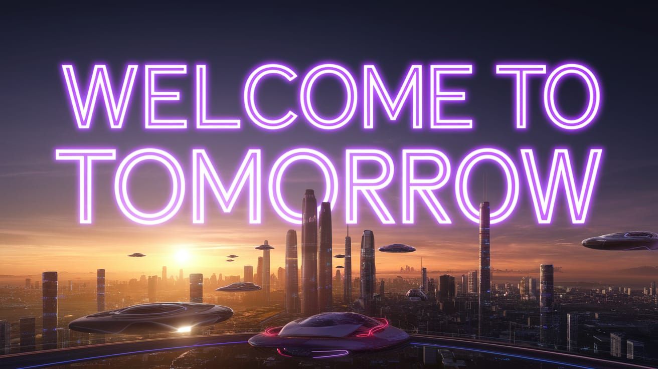 Neon Dreams of Tomorrow in a Futuristic Metropolis