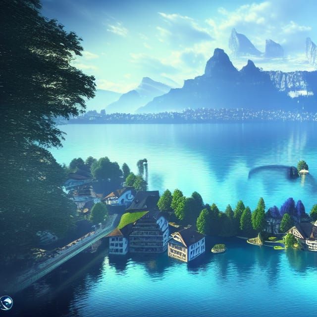 Lake Luzern: A Fantastical Matte Painting