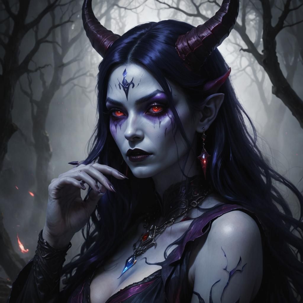 Ethereal Sorceress Concept Art in Dark Fantasy Style