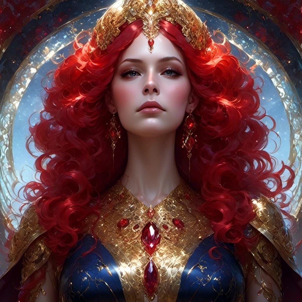 Byzantine Princess in Lace Gown, Hyperrealistic Portrait