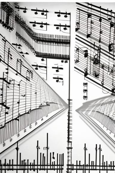 Experimental Graphic Score in Black and White