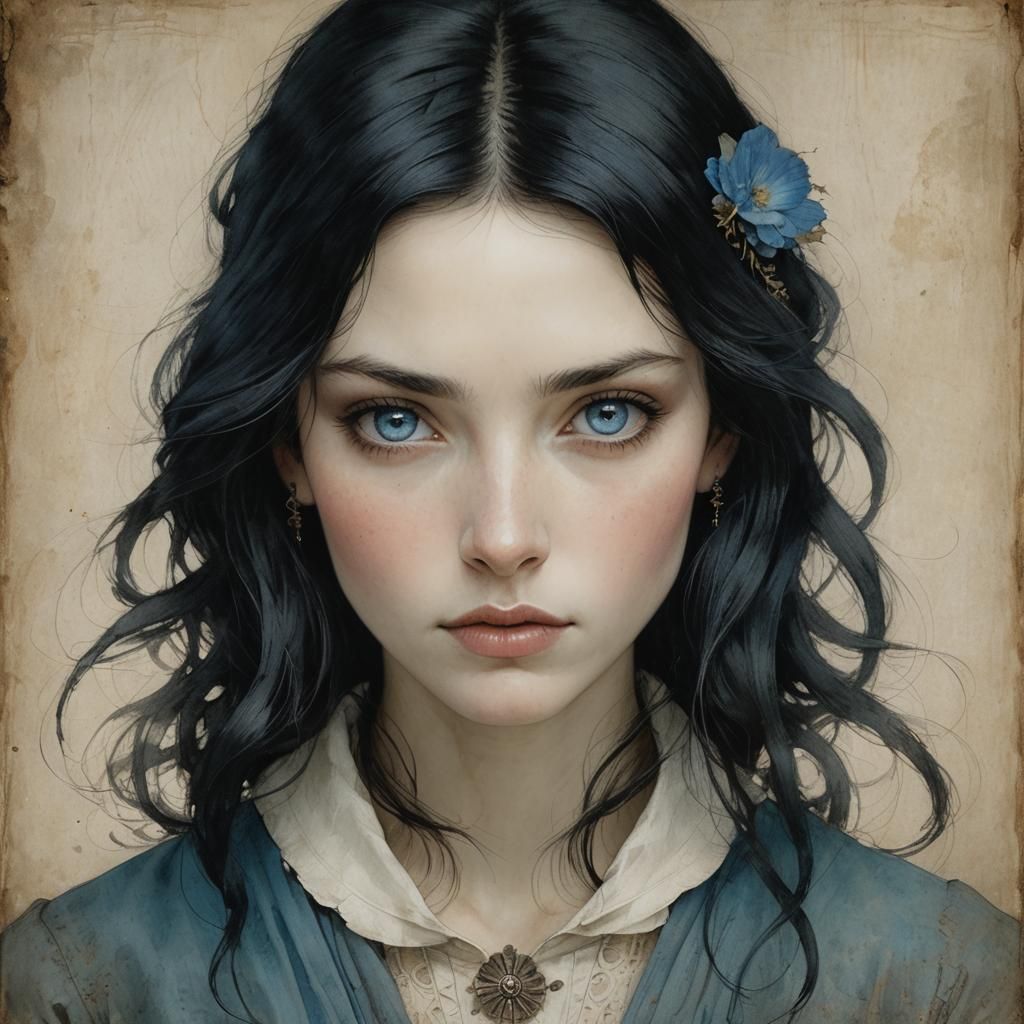 portrait of a Pretty young woman