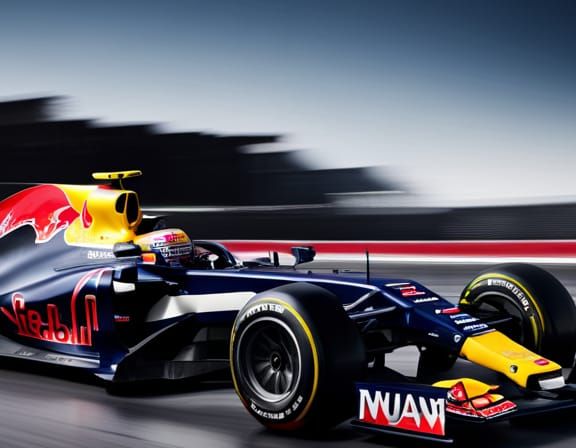 Red Bull Formula 1 Car on Track