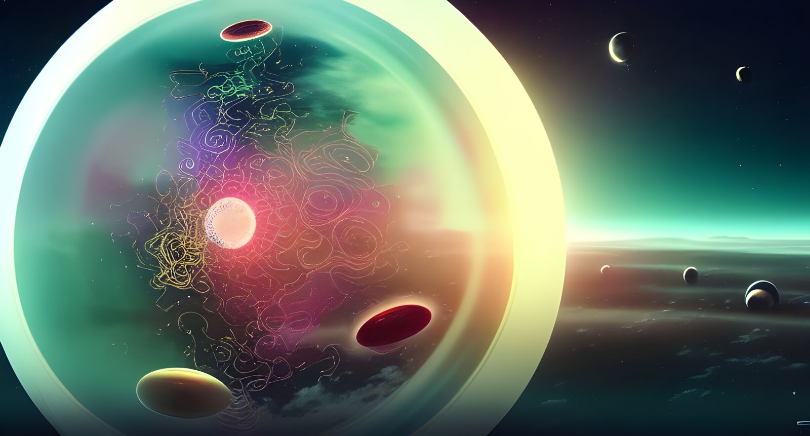 Surreal Celestial Landscape on Planet Redux