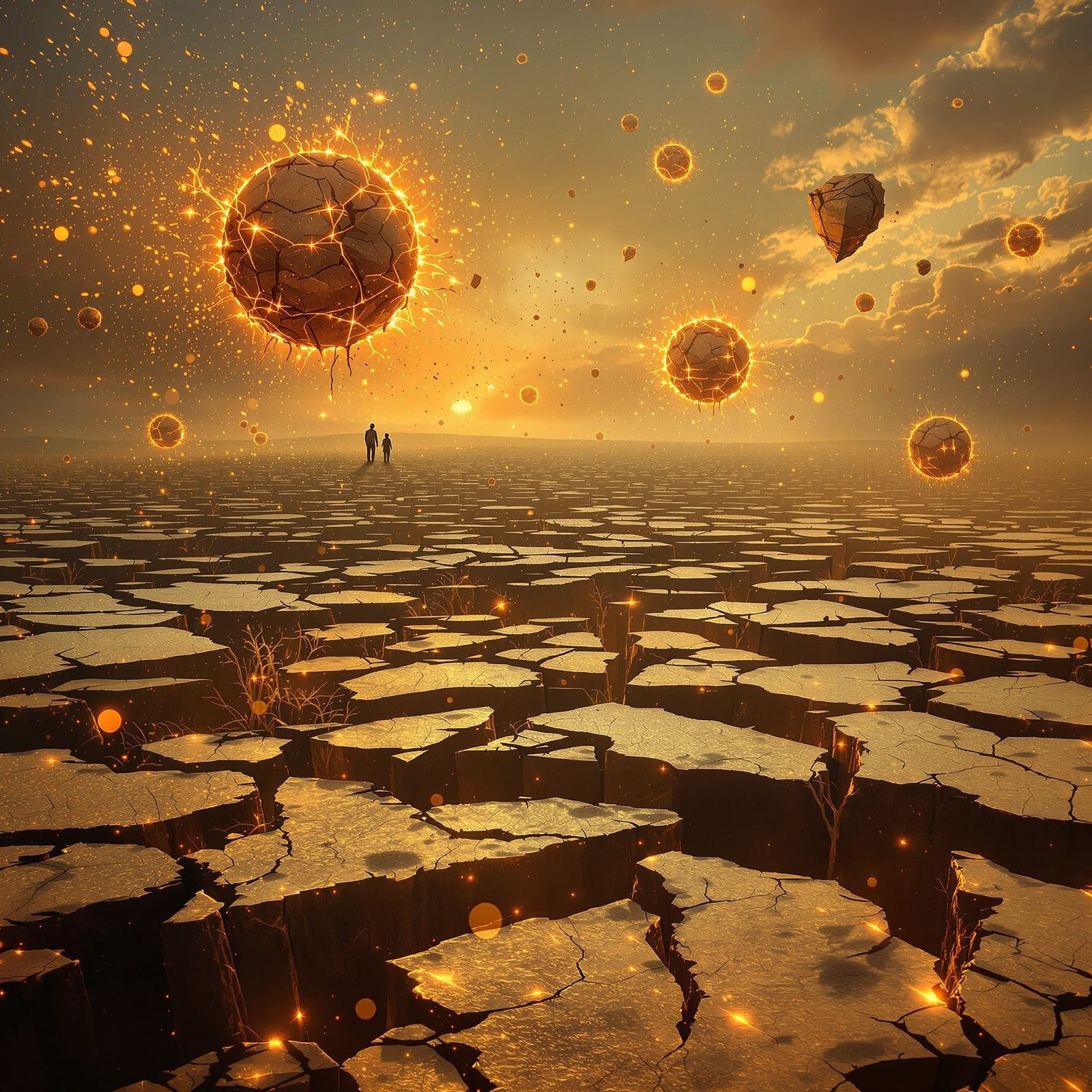 Crystalline Desert: Surreal Cinematic Droughtscape