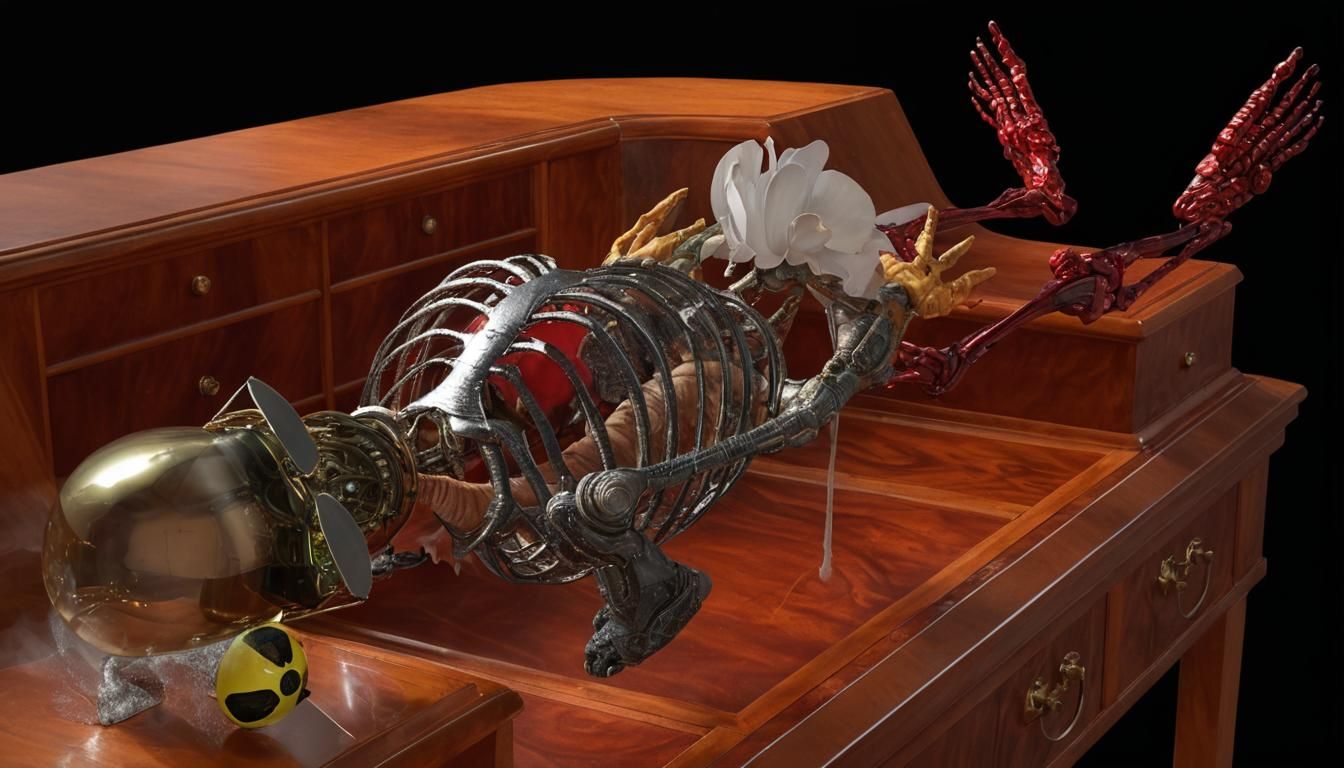 Museum Painting Characters Party at Night, Hyperrealism