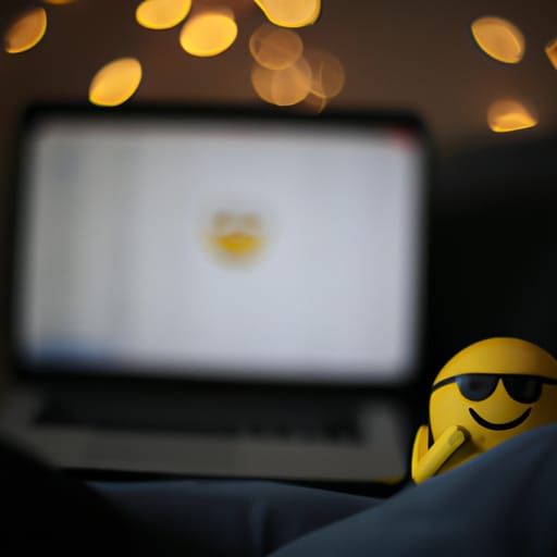 Emoji Engrossed in Netflix: Professional Photography