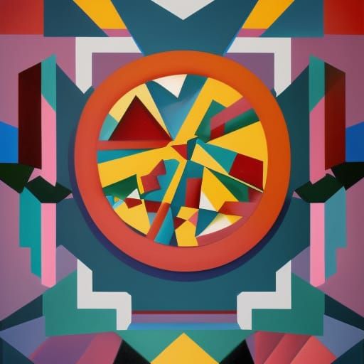 Cubist Hammer in Neo-Cubism Art Deco Style